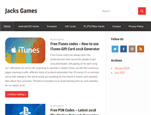 Tablet Screenshot of jacksgames.com